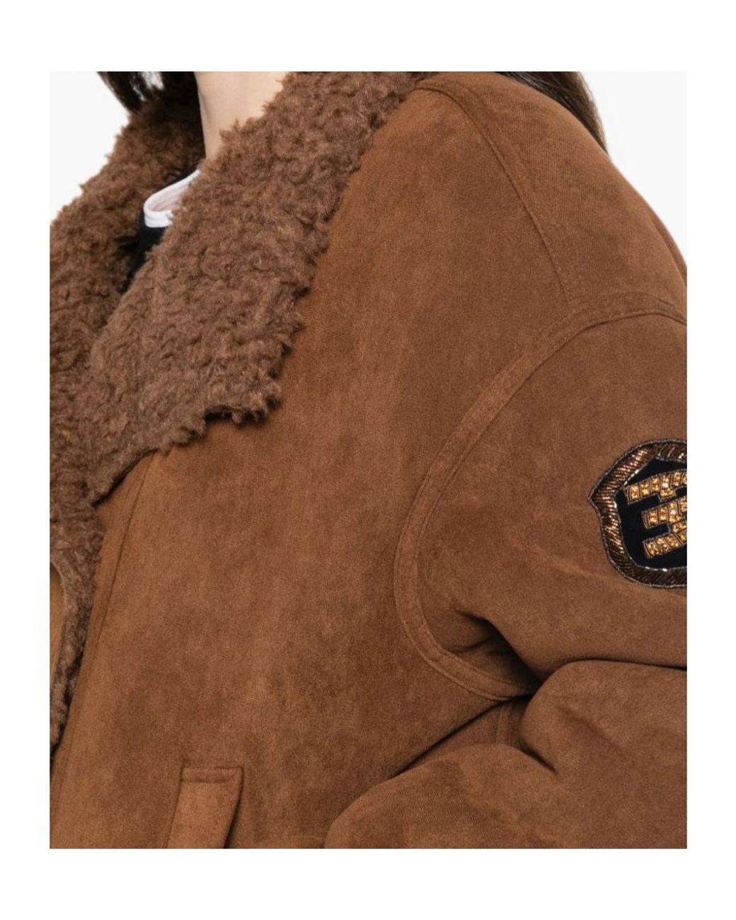 ERMANNO FIRENZE Brown Double-Breasted Casual Jacket