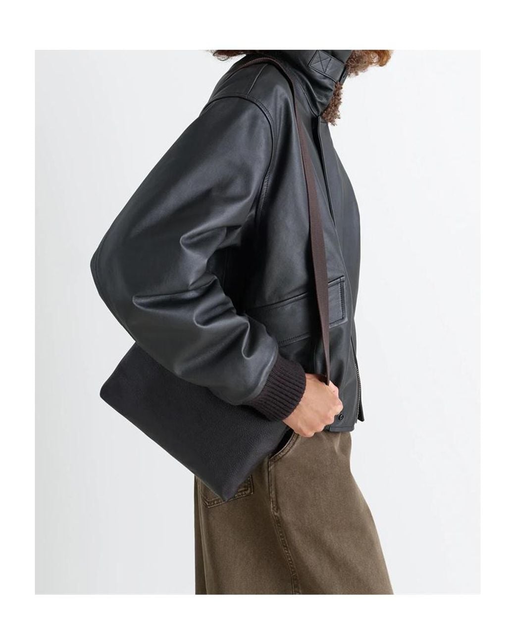 Lemaire Black Zipped Crossbody Bag for men