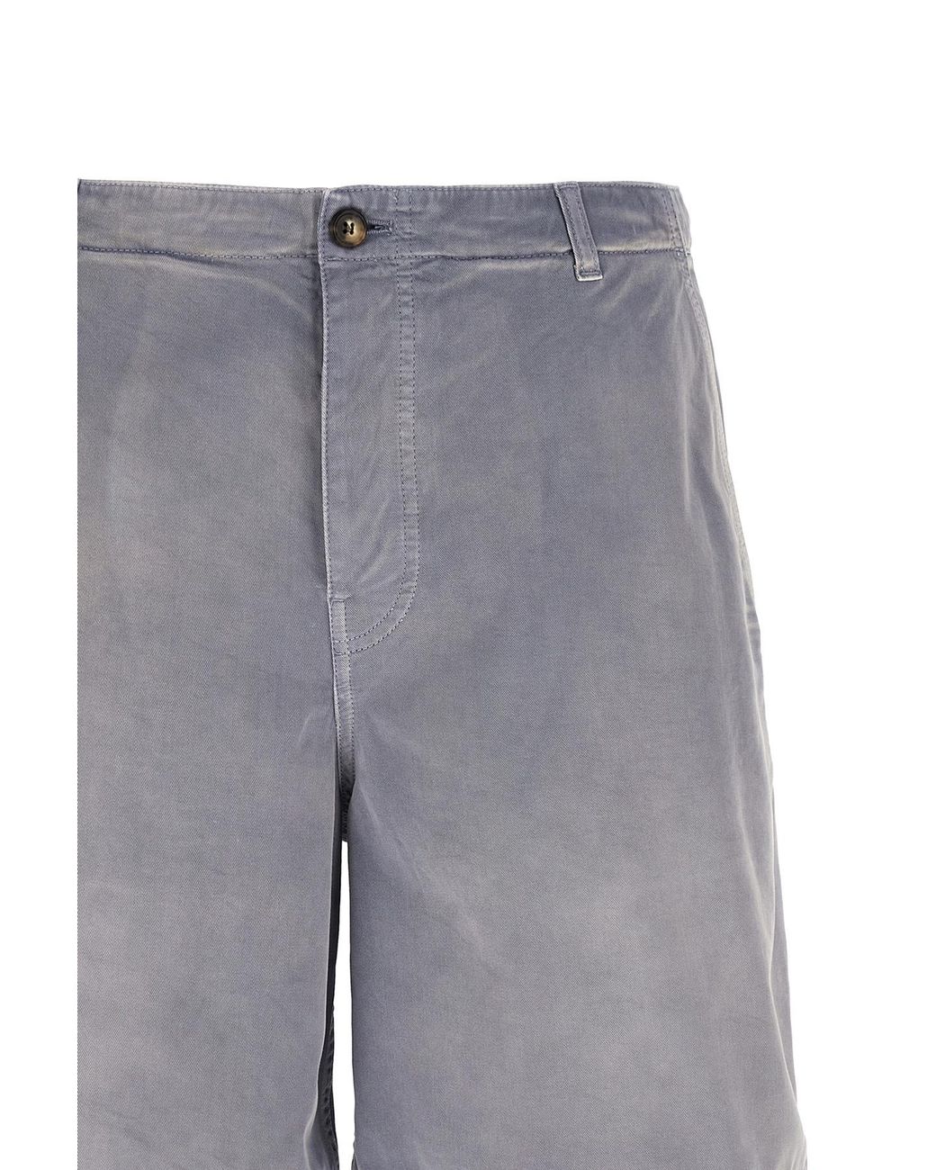 Prada Gray Gabardine Bermuda Shorts for men