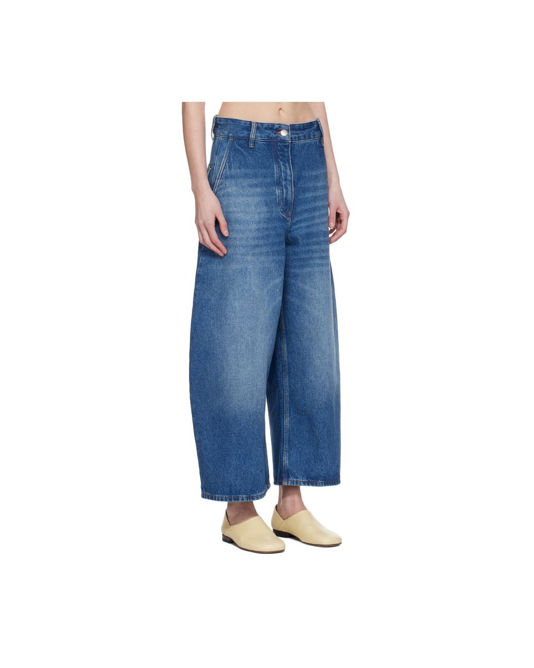 Studio Nicholson Blue Chalco Wide-Leg Denim Pants