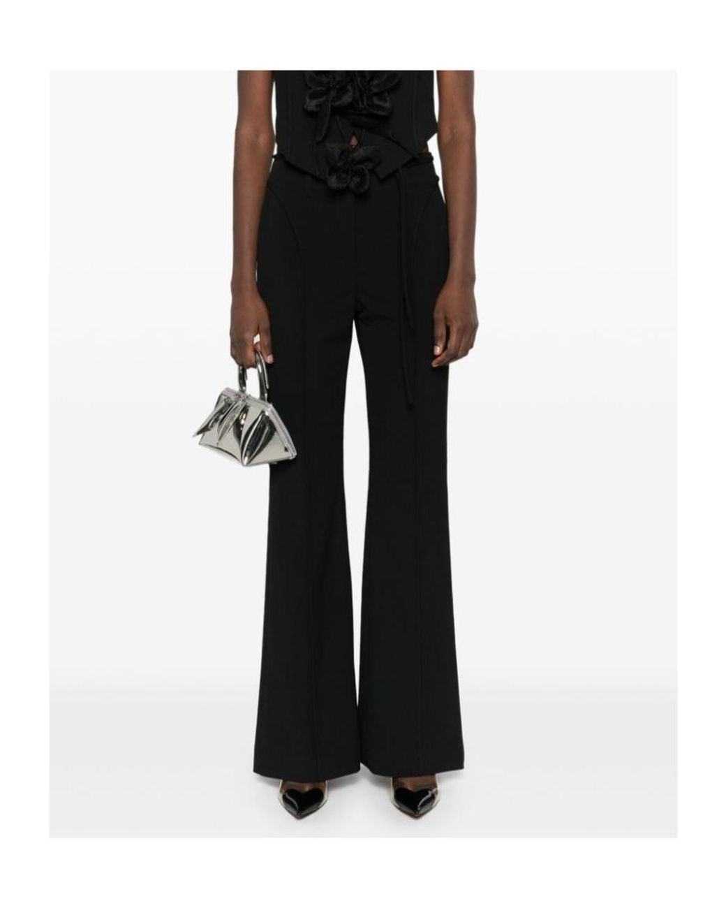 ROTATE BIRGER CHRISTENSEN Black By Birger Christensen Flared Pants