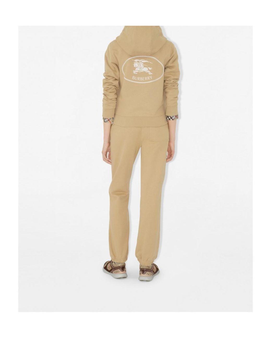 Burberry Natural Logo Embroidered Drawstring Pants