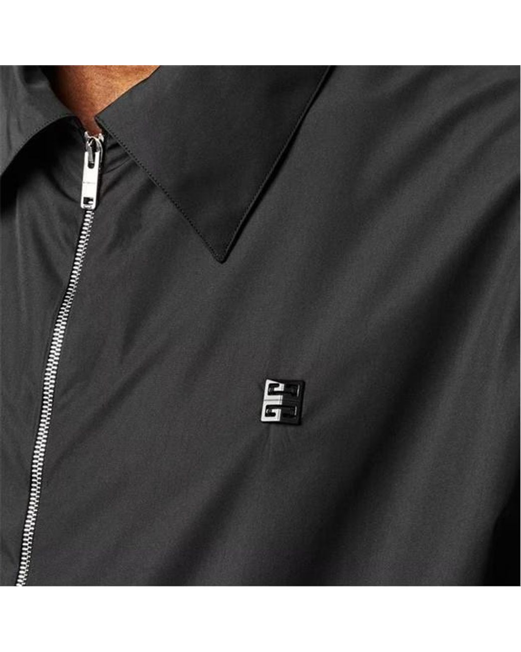 Givenchy Black Short Sleeved Zip Shirt for men