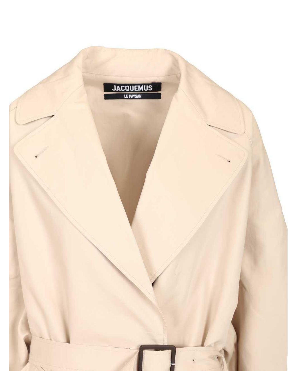 Jacquemus White Long-Sleeved Belted Trench Coat