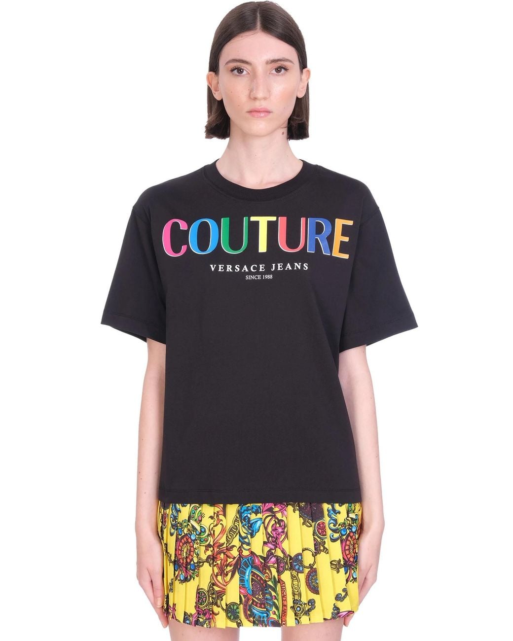 Versace Jeans Black Couture Logo Print T-Shirt