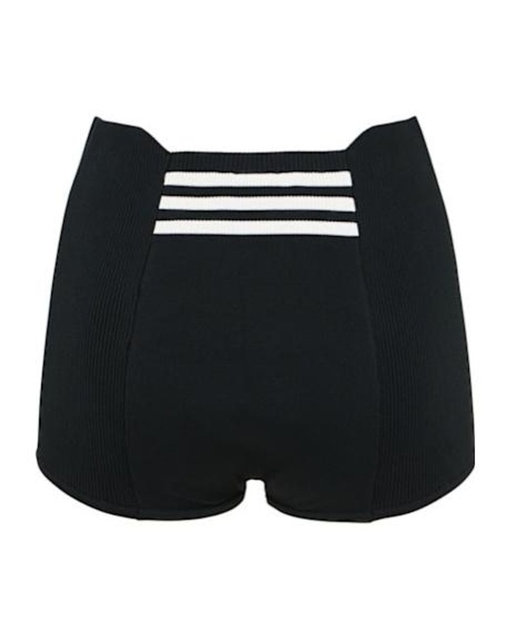 Adidas Originals Black High-Waisted Shorts With Stripes