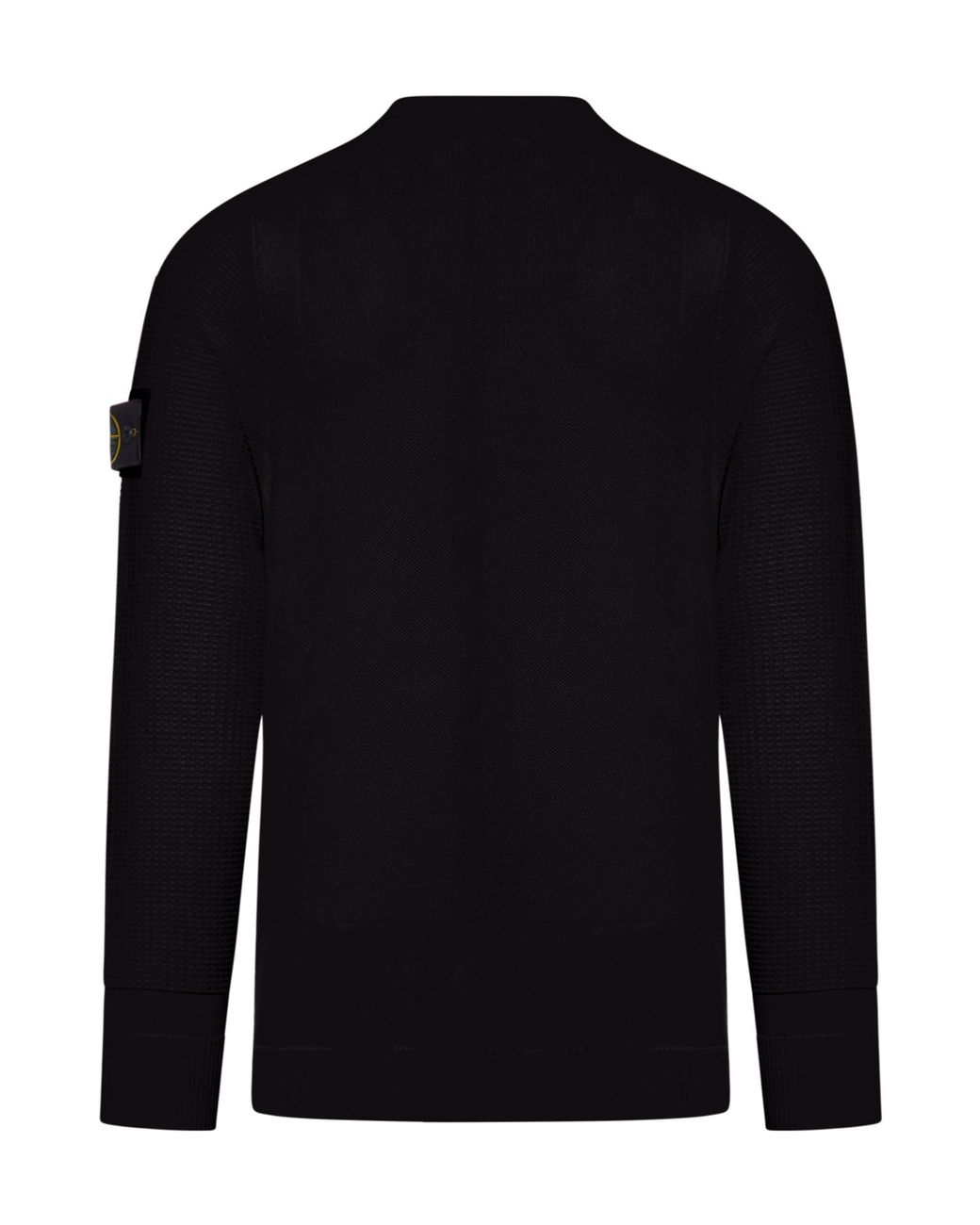 Stone Island Black Logo Patch Knitted Jumper for men