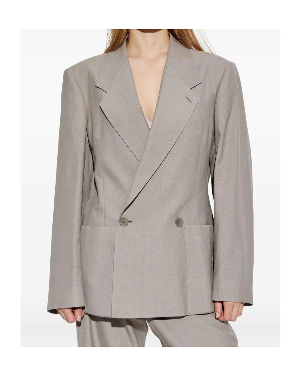 Lemaire Black Double-Breasted Tailored Jacket