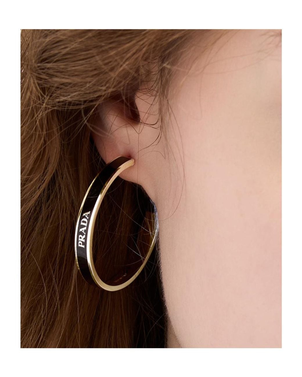 Prada White Metal Earrings