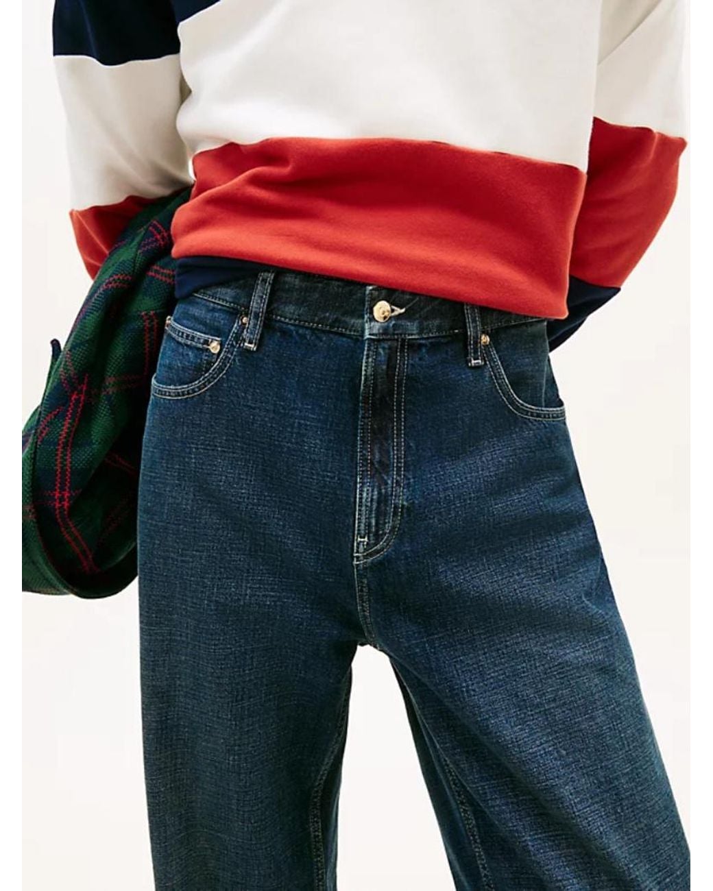 Tommy Hilfiger Blue Tommy Girl Low Rise Relaxed Straight Leg Jeans