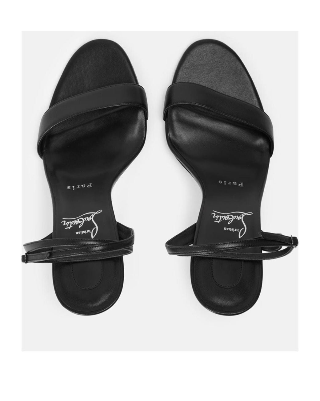 Christian Louboutin White Logo Heel Sandals