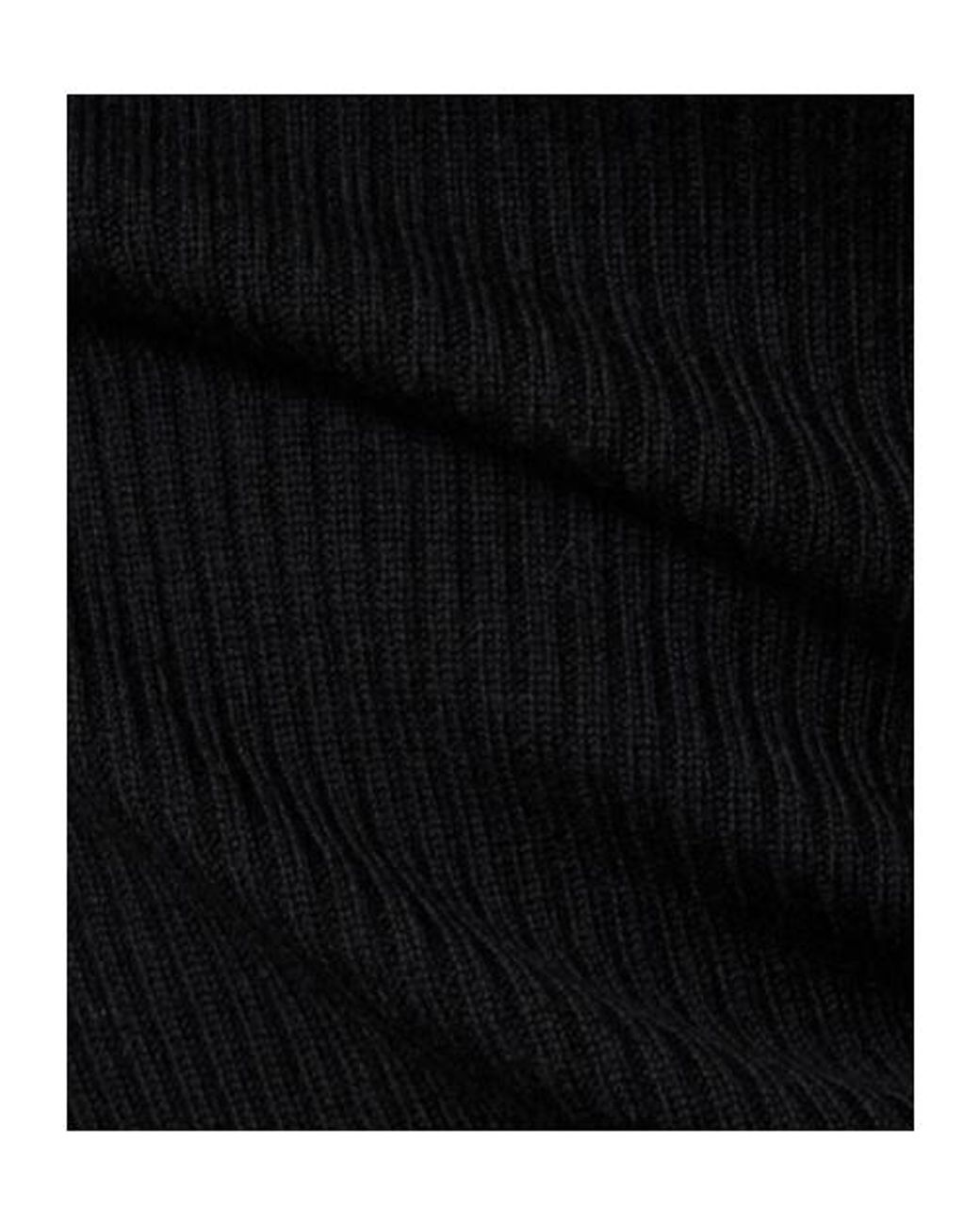 Dion Lee Black Rib Knit Wool Round Neck Sweater