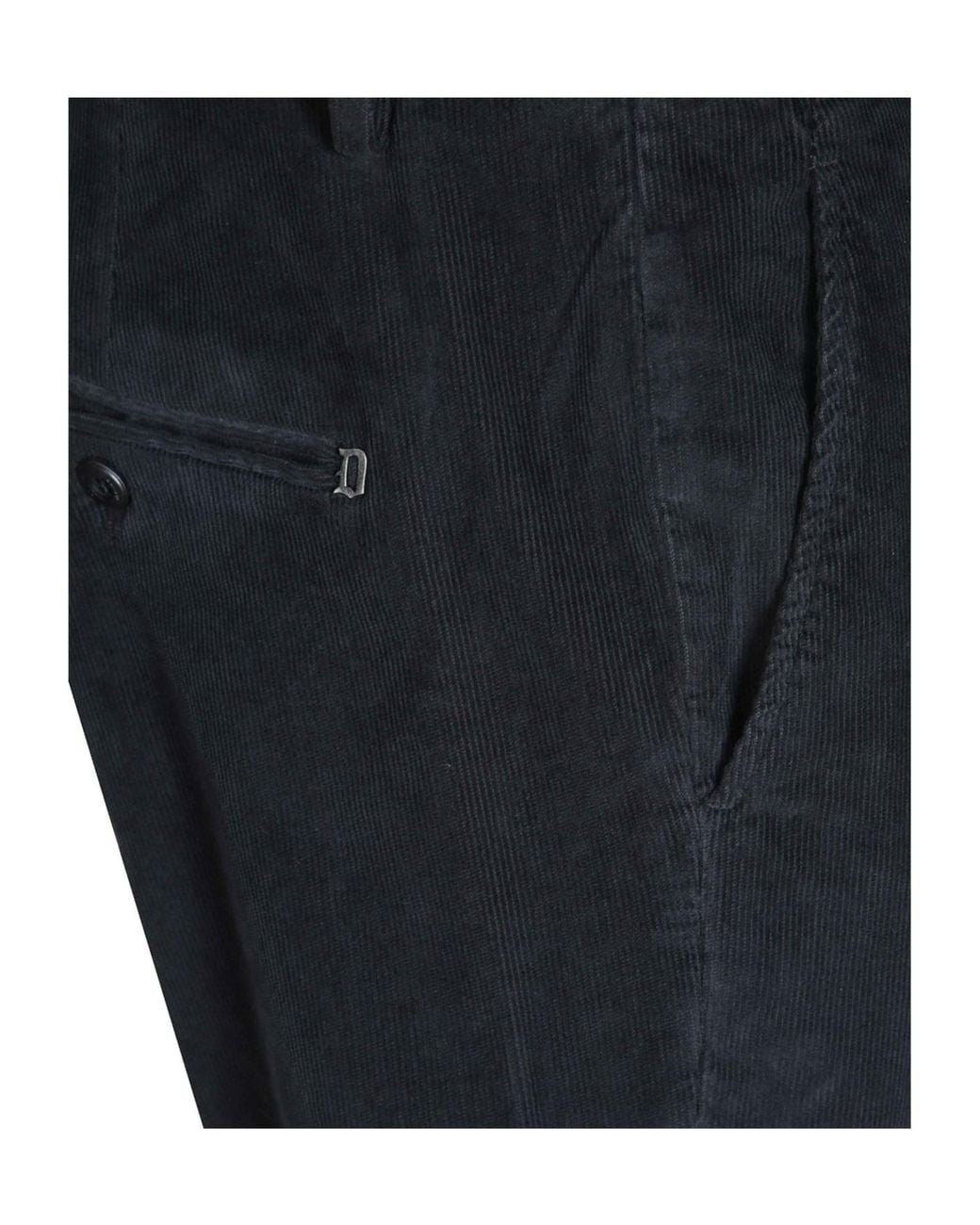 Dondup Black Regular Fit Velvet Pants for men