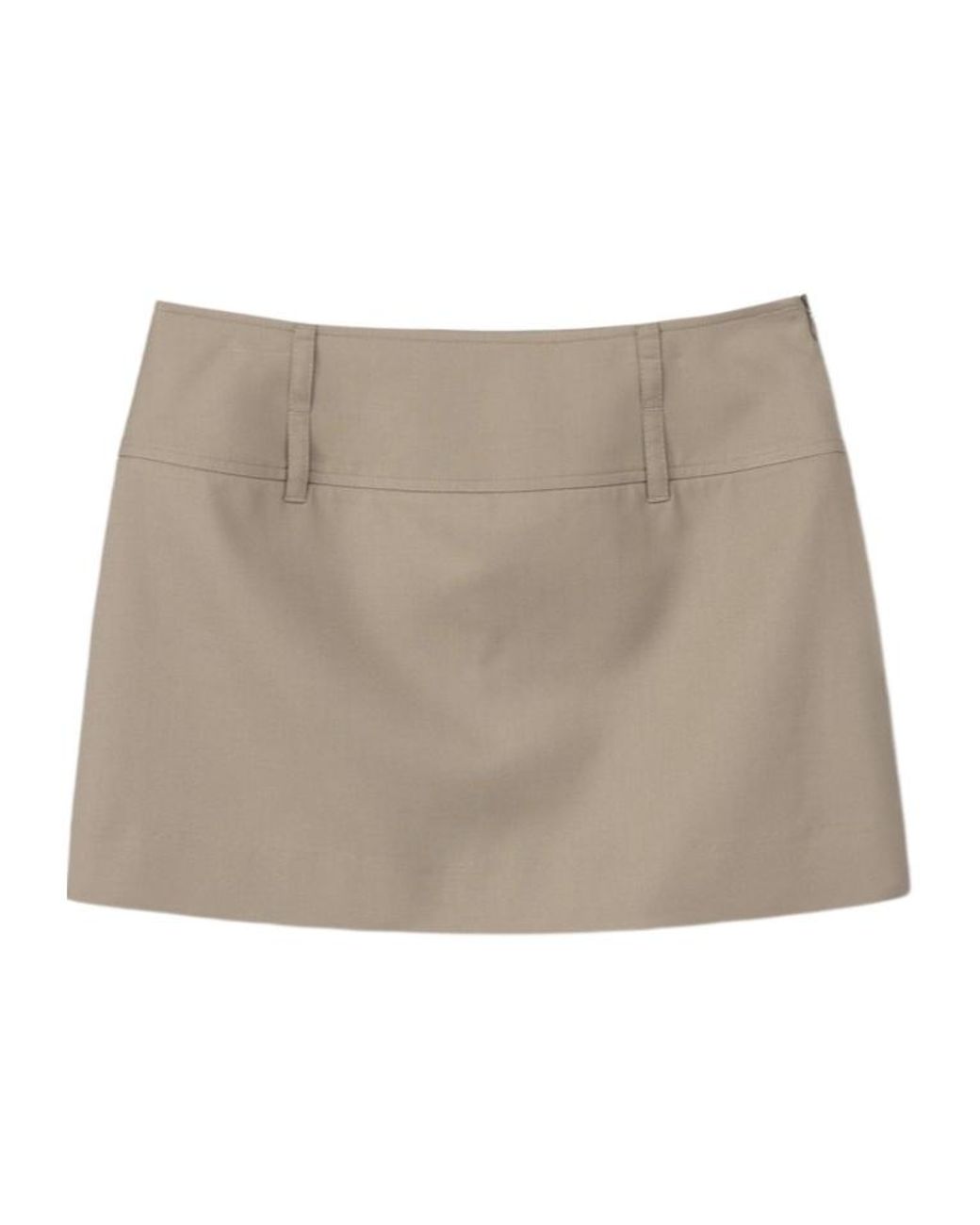 DUNST Natural Belted Micro Mini Skirt