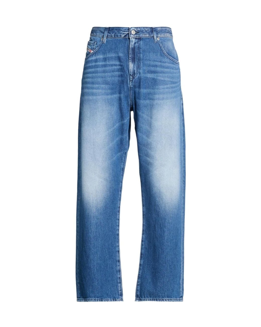 DIESEL Blue Mid-Straight Jeans