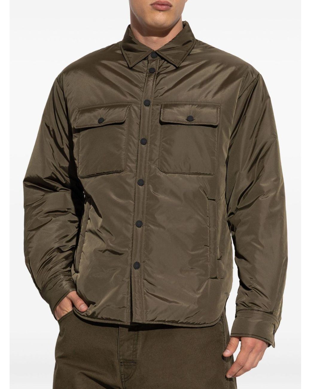 DSquared² Green Snap Buttoned Padded Jacket for men