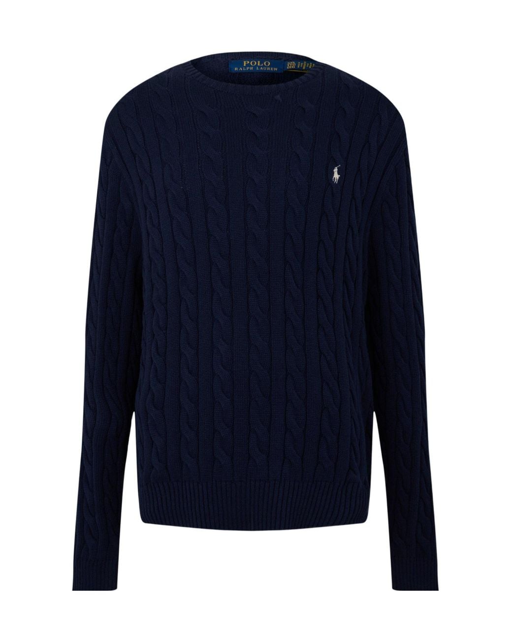Polo Ralph Lauren Blue Crew Neck Long Sleeve Knit Sweater for men