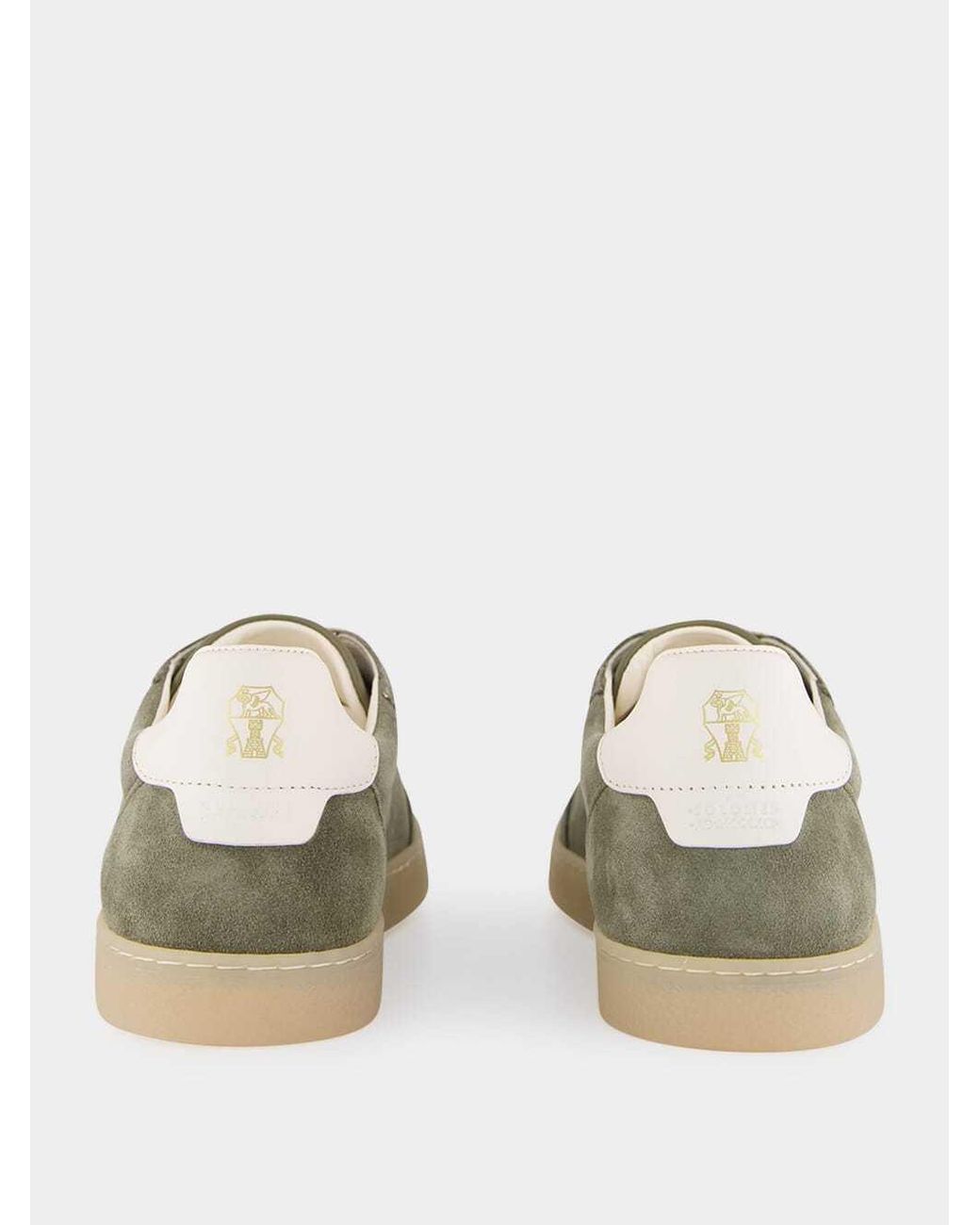 Brunello Cucinelli Green Low Top Lace-Up Sneakers for men