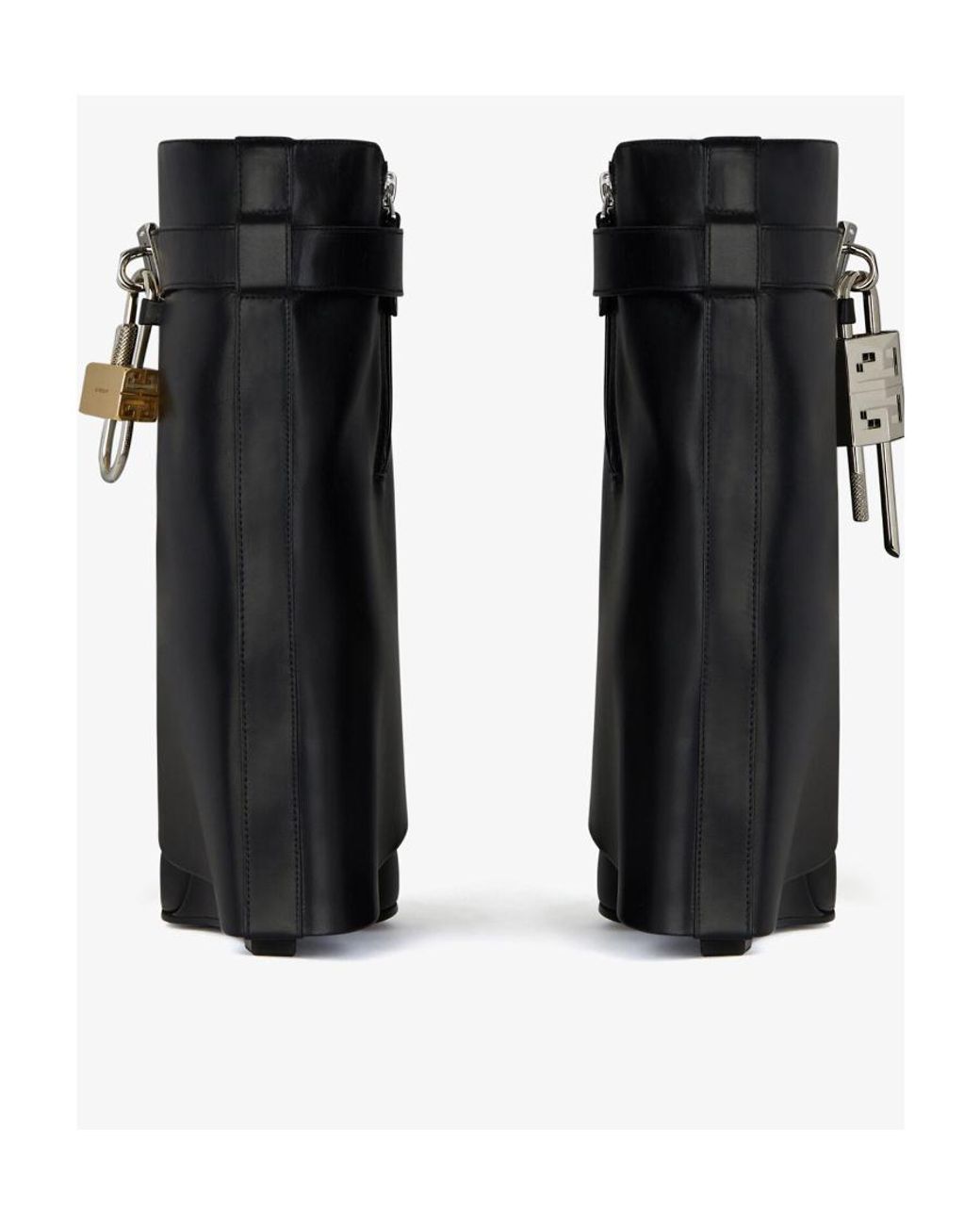 Givenchy Black Shark Lock Pointed Toe Ankle Boots