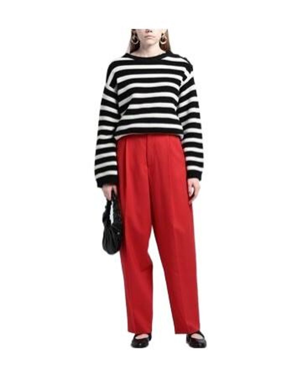 Marni Red Plain Colour Trousers
