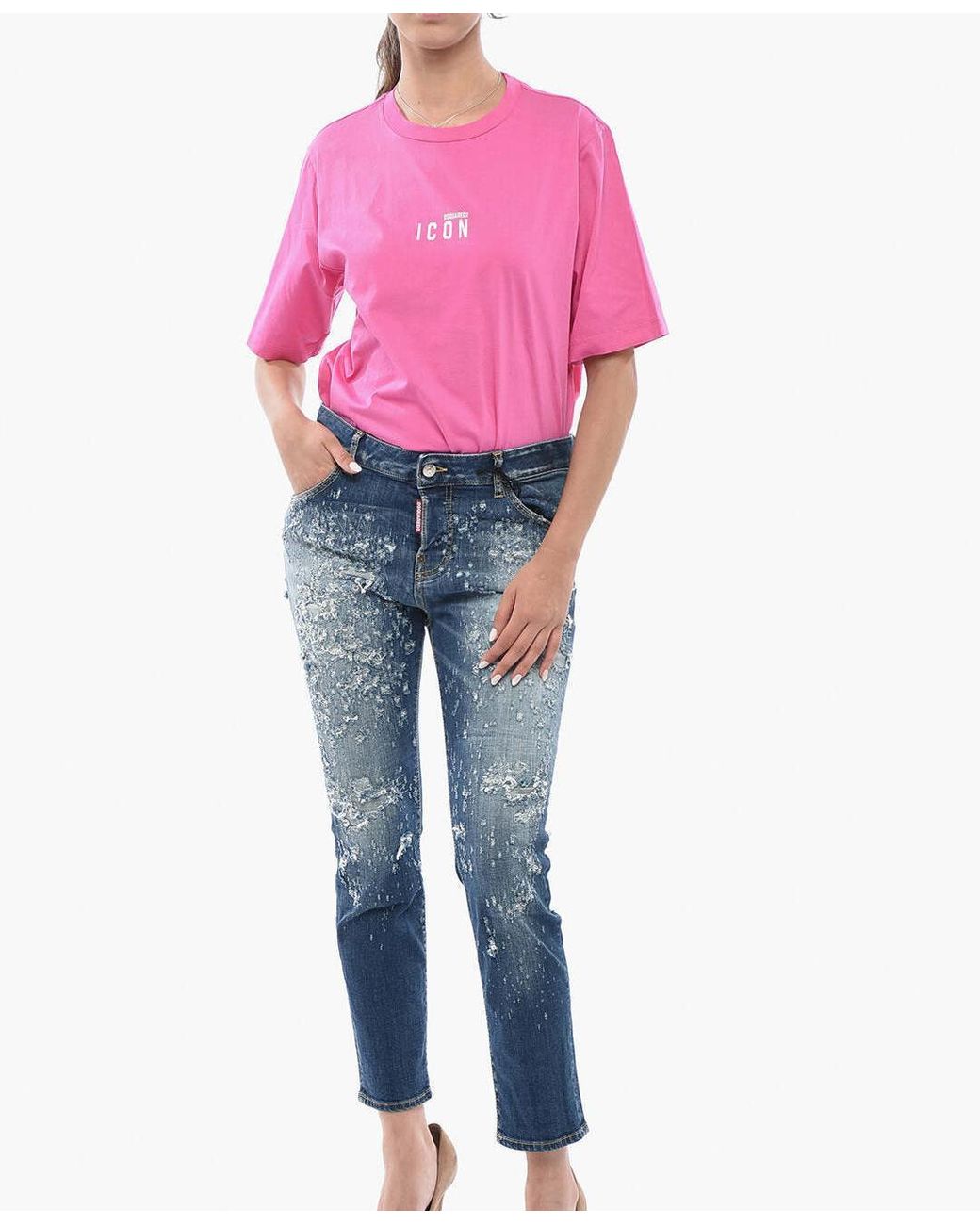 DSquared² Blue Cool Girl Narrow-Hem Jeans