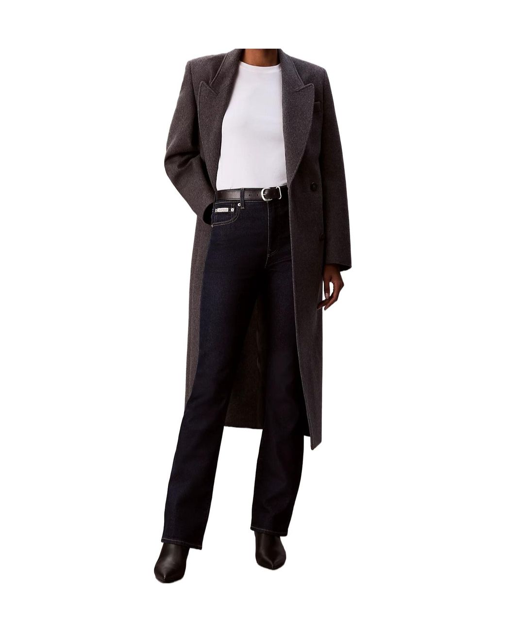 Calvin Klein Black Logo-Patch Flared Jeans