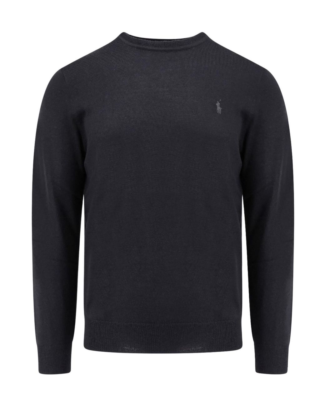 Polo Ralph Lauren Gray Logo Embroidered Crewneck Jumper for men