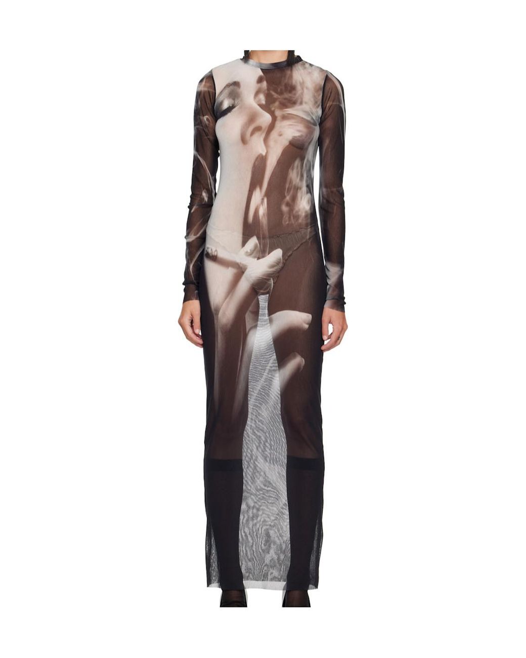 Jean Paul Gaultier Multicolor Smoking Mesh Dress