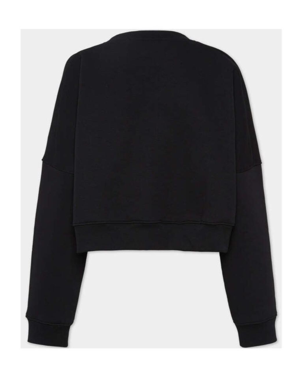 DSquared² Black Icon New Generation Onion Cropped Fit Crewneck Sweatshirt