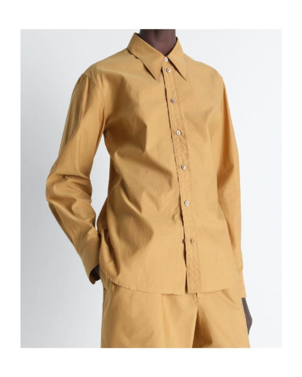 Lemaire Natural Pointed Collar Shirt