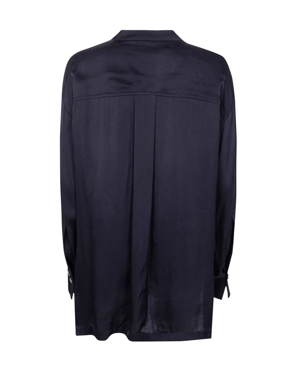 Thom Krom Blue Relaxed Sateen Long Blouse