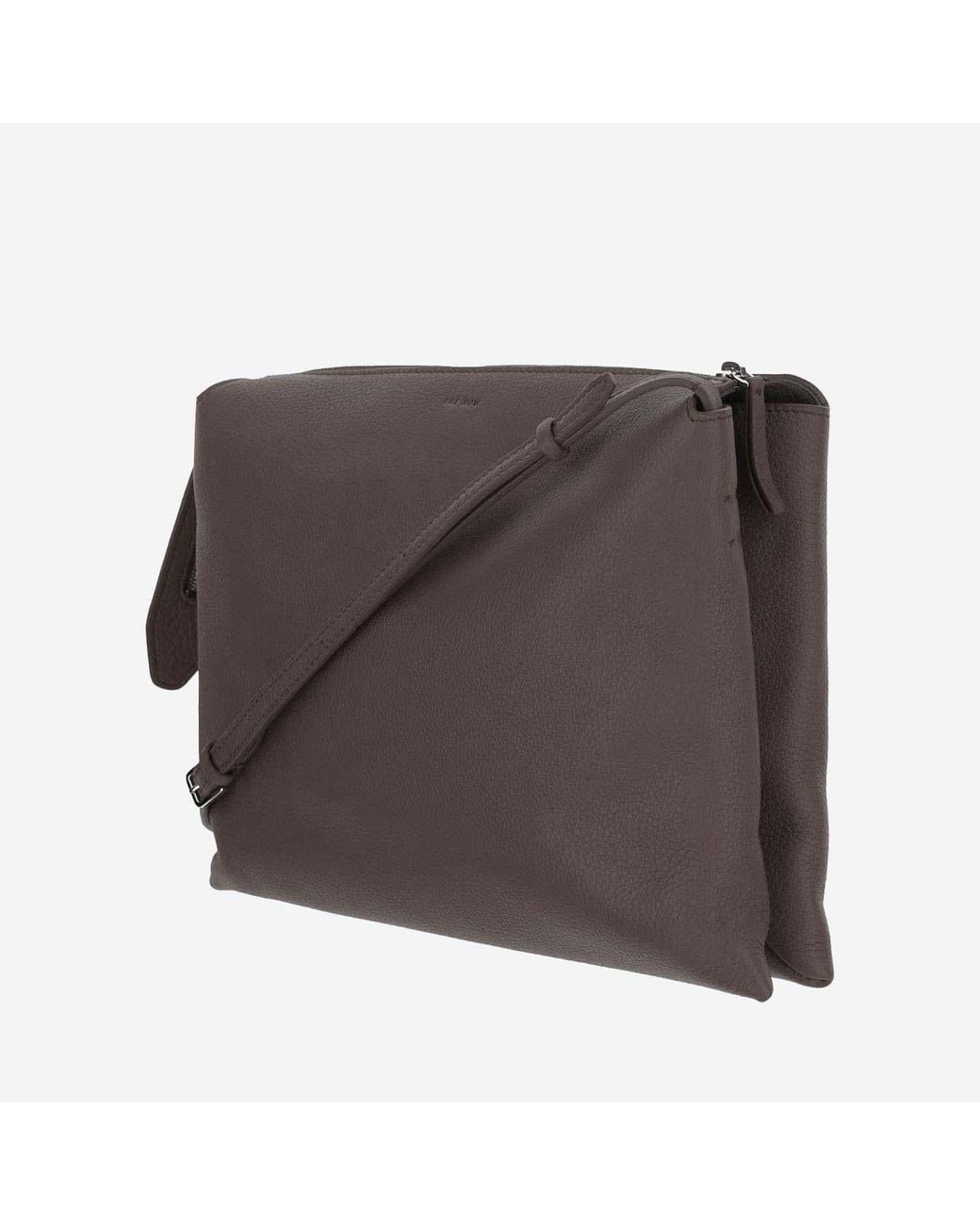 The Row Brown Zipper Shoulder Bag