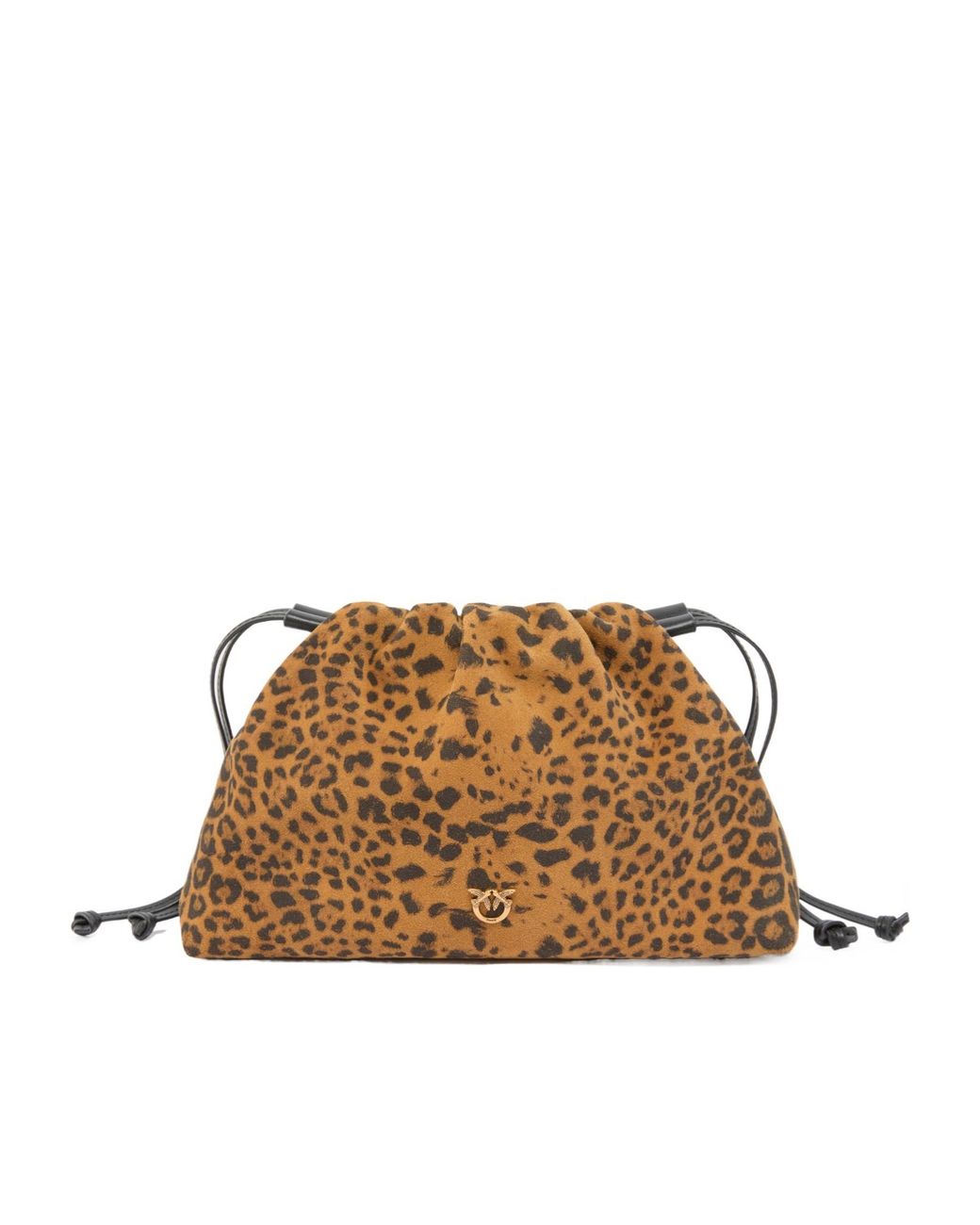 Pinko Brown Leopard Printed Mini Clutch Bag