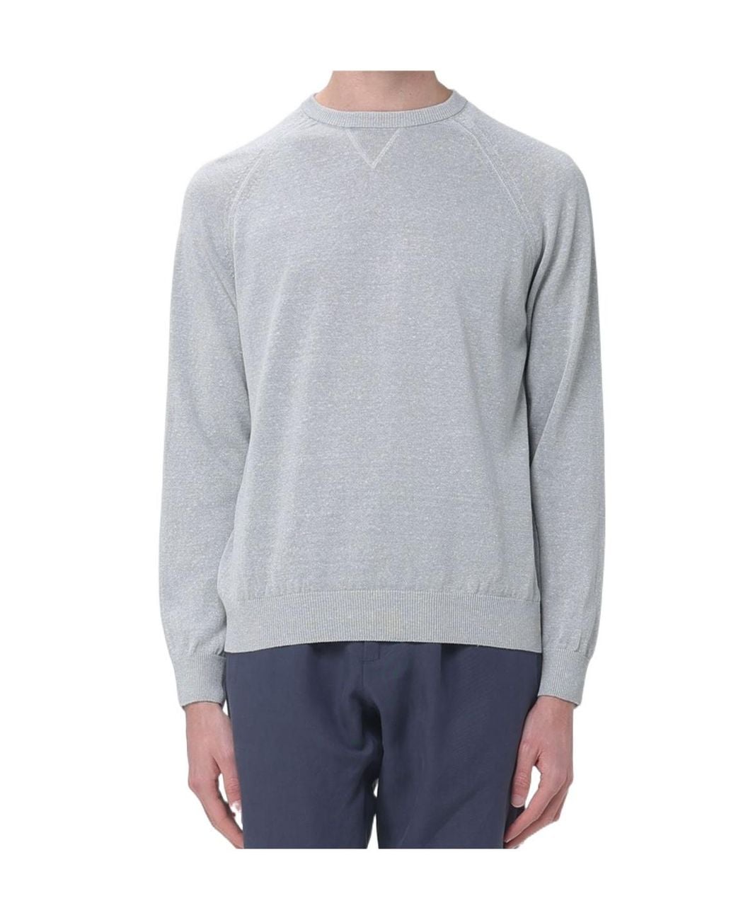 Eleventy Gray Long Sleeves Sweater for men