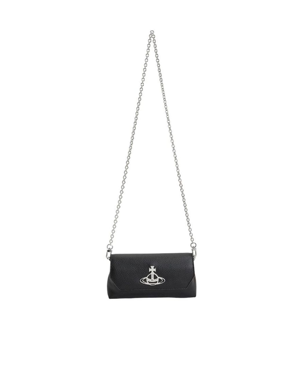 Vivienne Westwood Black Orb-Plaque Crossbody Bag