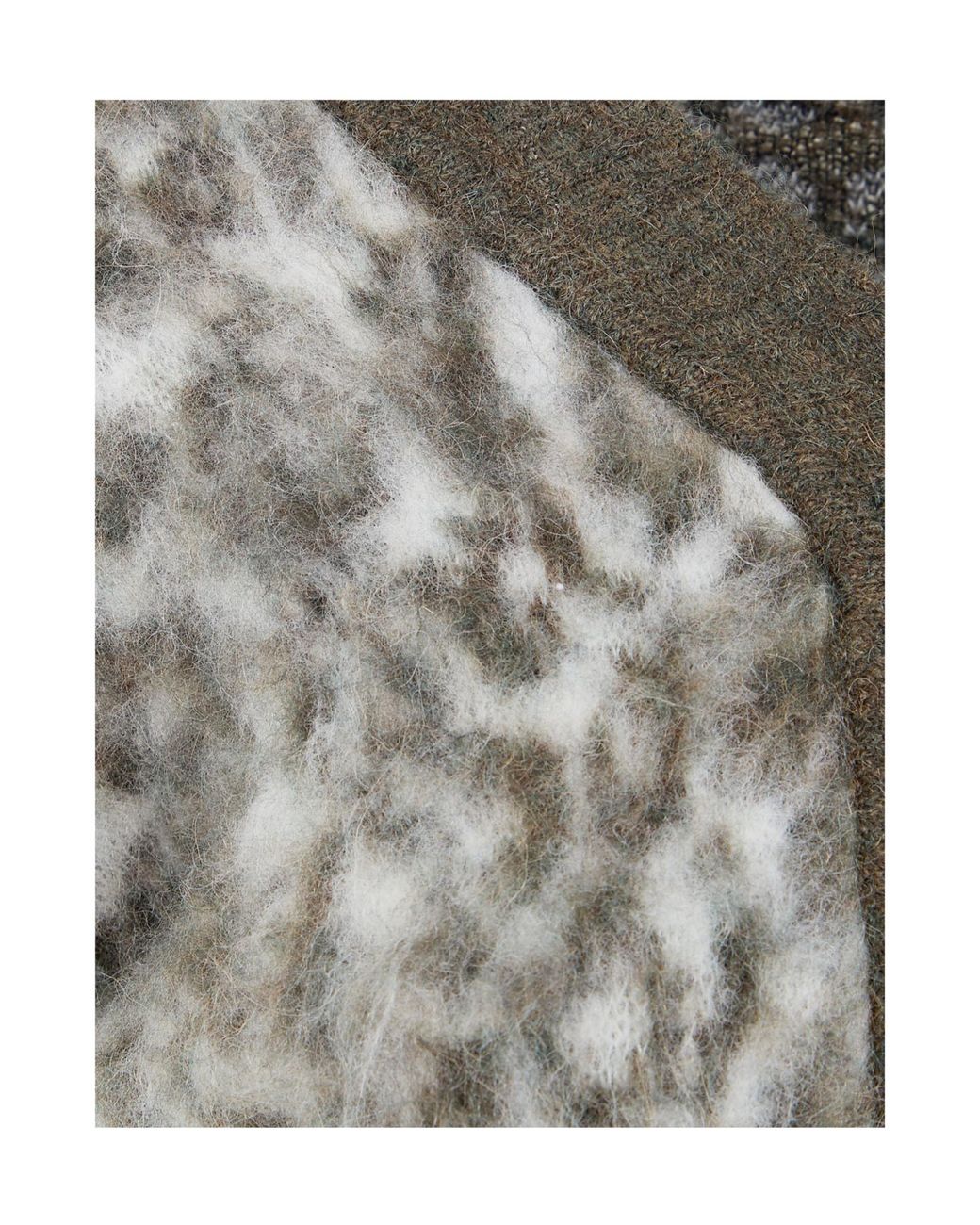D.exterior Gray Animal Print Cropped Cardigan
