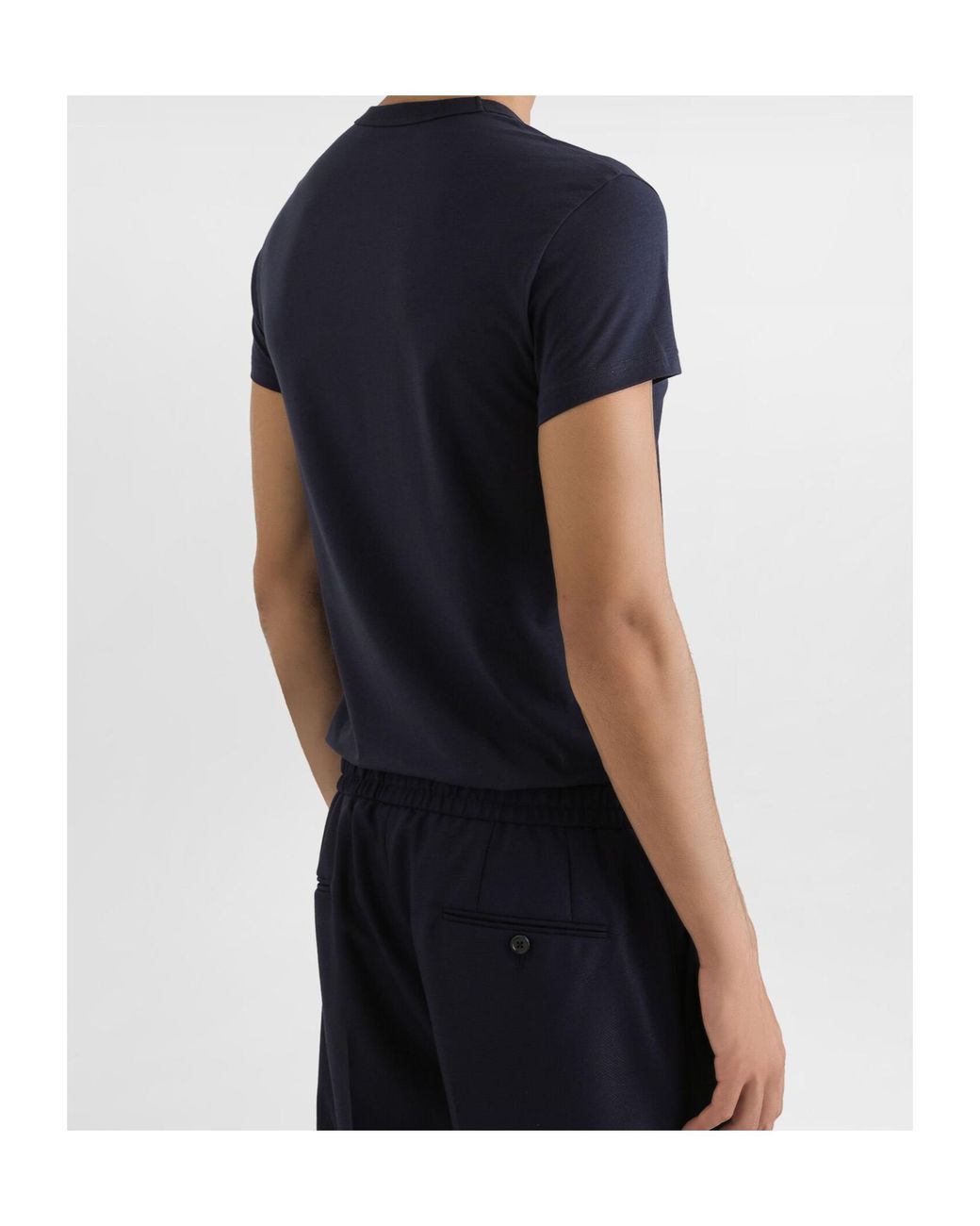 Dolce & Gabbana Blue Cotton T-Shirt for men