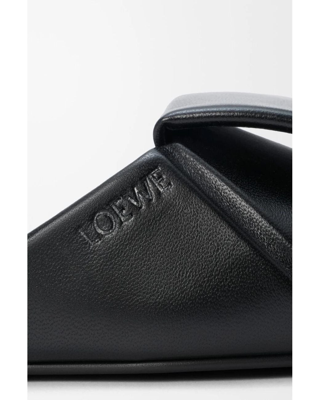 Loewe Black Logo Embossed Flat Sandals