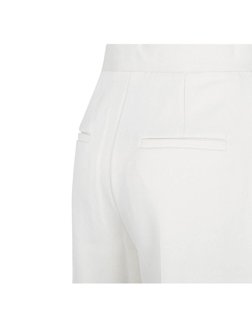 Max Mara White Zinnia Pleat Detailed High Waist Pants
