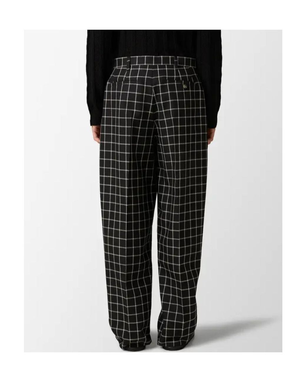 Marni Black Check Patterned Trousers for men