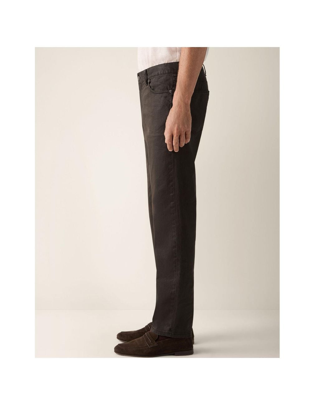 Zegna Gray Roccia Slim Straight Jeans for men