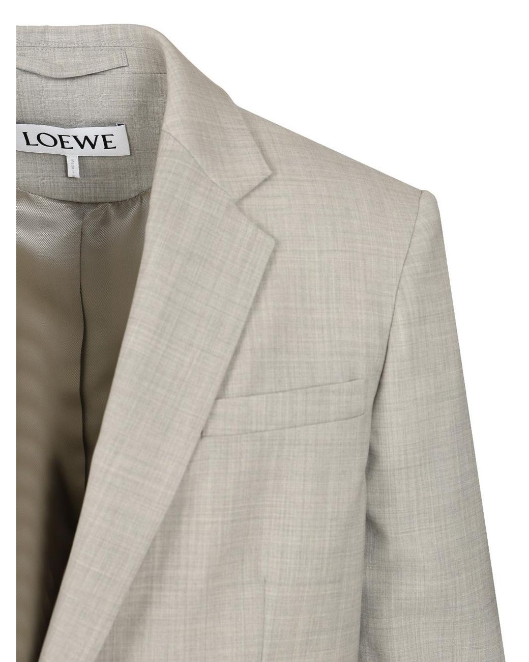 Loewe Gray Single-Breasted Regular Fit Jacket for men