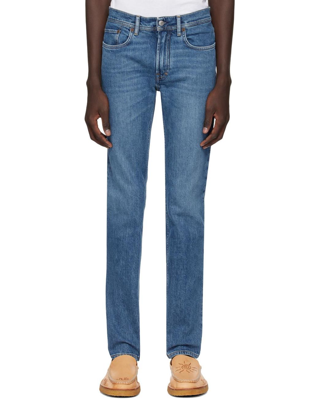 Acne Blue North Mid-Rise Jeans for men