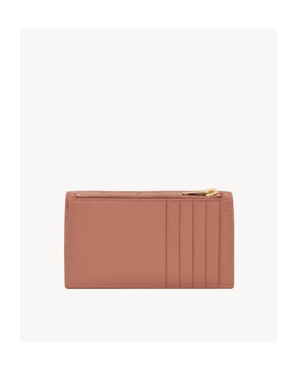 Saint Laurent Pink Cassandre Fragments Flap Card Case