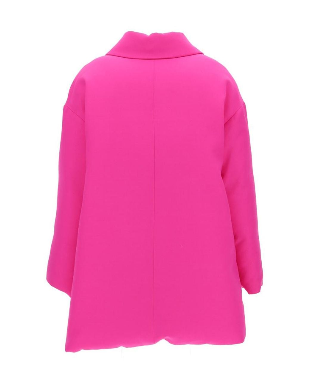 Valentino Pink Padded Buttoned-Up Jacket