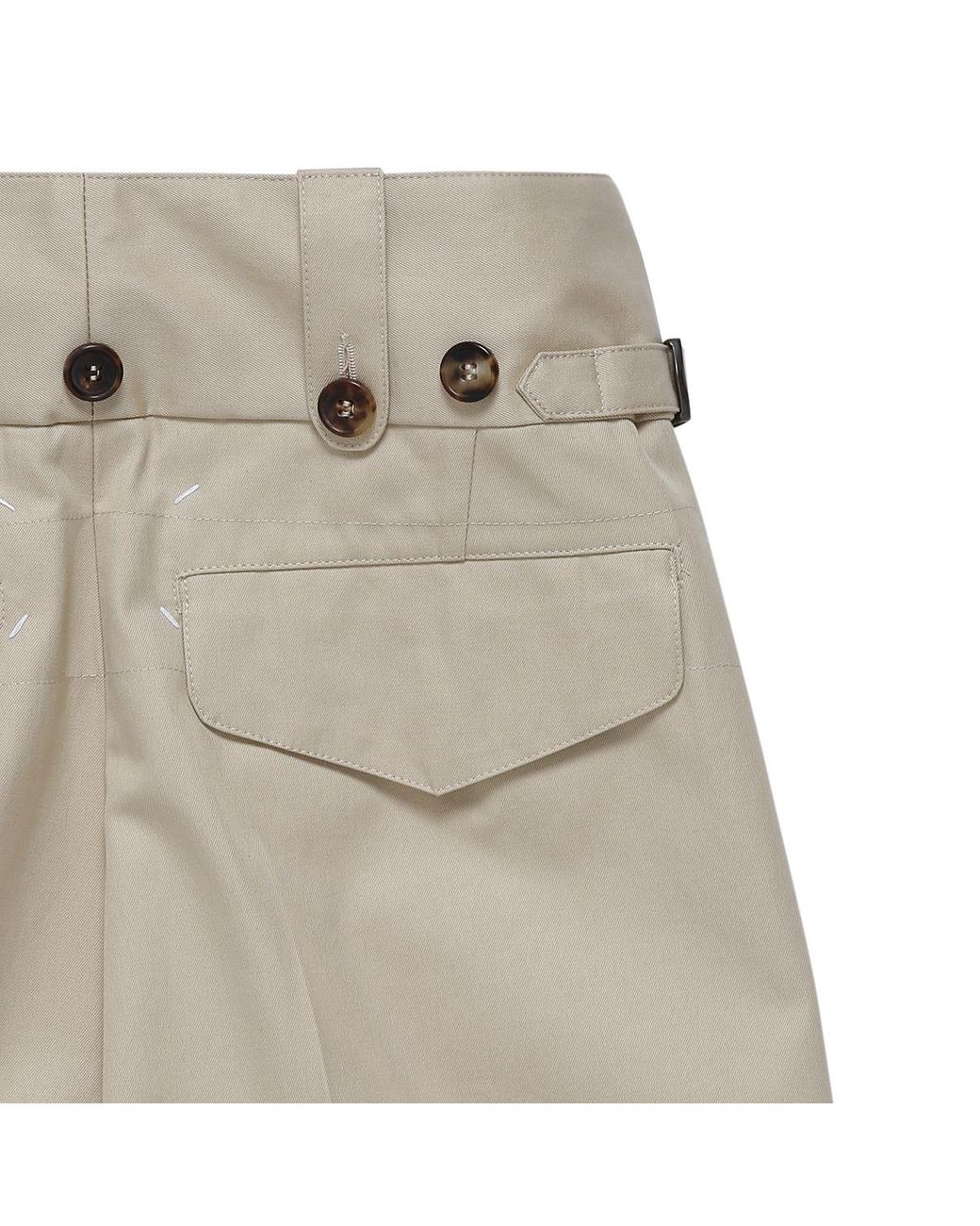 Maison Margiela Gray Buttoned Wide Leg Trousers