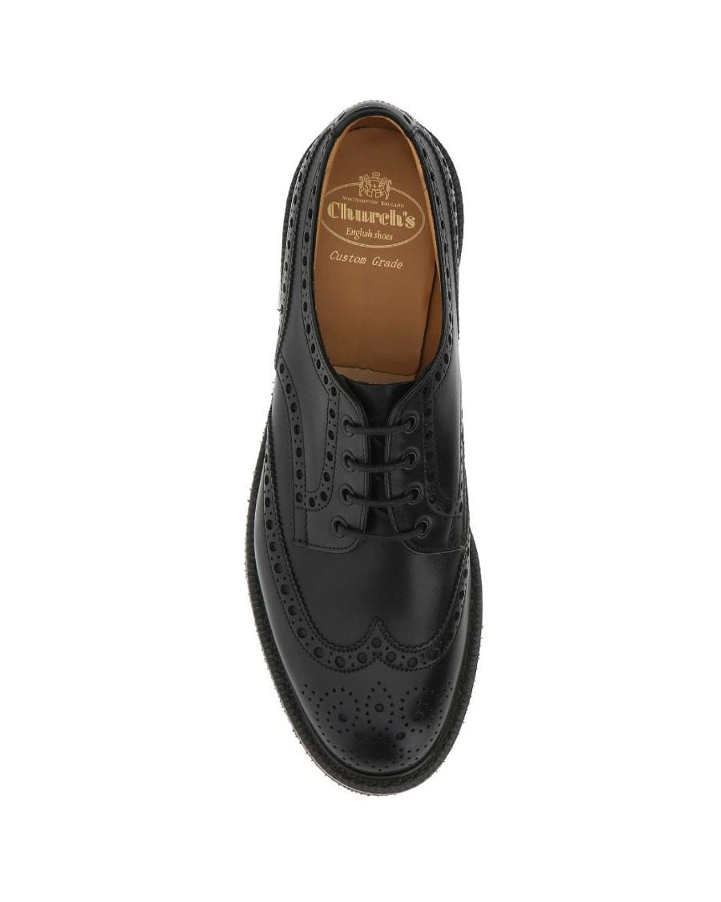 Church's Black Polished Lace-Up Brogues for men