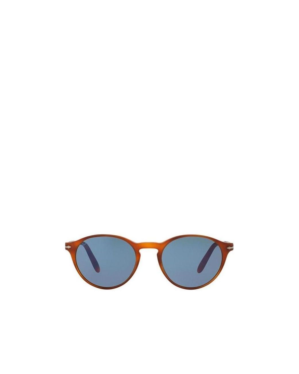 Persol Blue Round Frame Sunglasses for men