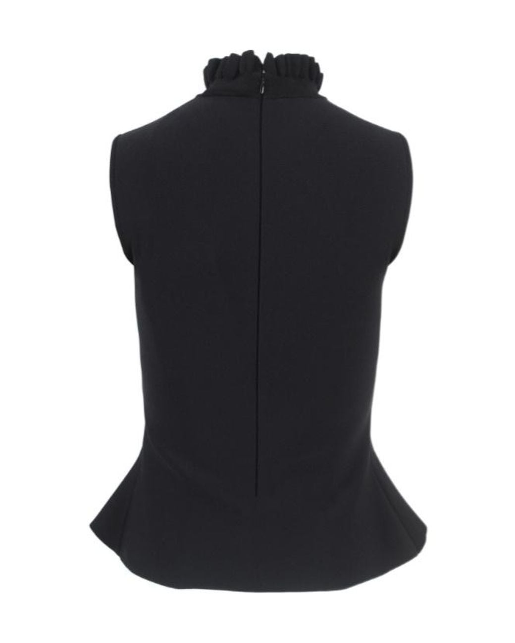 McQueen Black Lace-Panelled Sleeveless Top