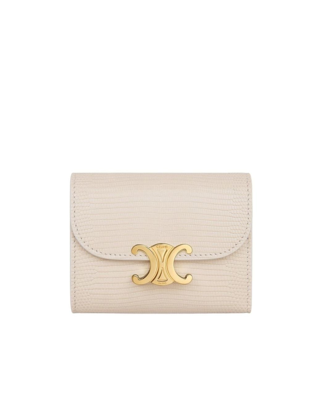 Céline Natural Small Flap Wallet Triomphe